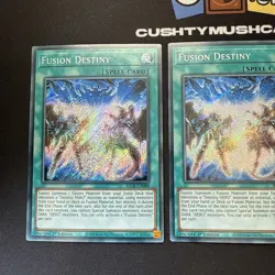 YUGIOH FUSION DESTINY SECRET RARE BLCR-EN088 1ST EDITION X2 - Image 2