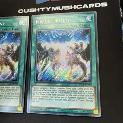 YUGIOH FUSION DESTINY SECRET RARE BLCR-EN088 1ST EDITION X2 - Image 3