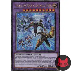 Yugioh Wake Up Your Elemental HERO MP24-EN018 QC Secret Rare 1st Edition NM - Image 1