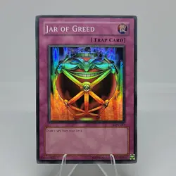 Yugioh! Jar of Greed LON-047 Super Rare Unlimited Edition - LP - Image 1