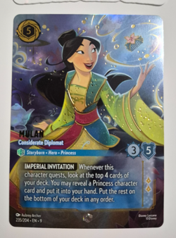 Disney Lorcana Fabled Enchanted Mulan Considerate Diplomat English Rare - Image 2