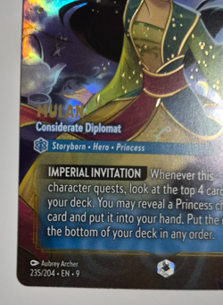 Disney Lorcana Fabled Enchanted Mulan Considerate Diplomat English Rare - Image 5