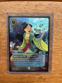 Ravensburger Disney Lorcana Mulan Considerate Diplomat Enchanted - Image 1