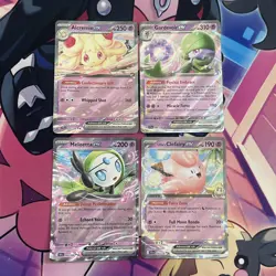 Pokemon TCG | Scarlet & Violet Ex Half Art Psychic Cute X4 Card Bundle - Image 1