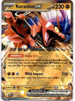 Pokemon TCG Koraidon ex 029 Scarlet & Violet Promo Cards Holo Rare Near Mint - Image 1