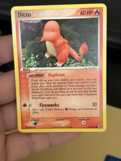 Pokemon EX Delta Species Ditto Lot 4 Cards Charmander Pikachu Geodude Squirtle - Image 3