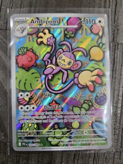 Ambipom 107 Phantasmal Flames Pokemon Trading Card - NM - Image 1
