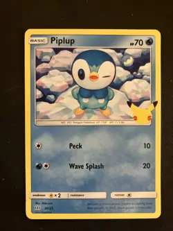Pokemon - Piplup - McDonald's 25th Anniversary Promo - Card 20/25 - Image 1