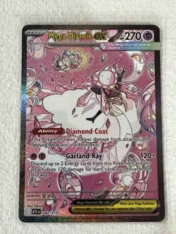 Pokemon Mega Diancie EX Holo Card 282/217 270 HP - English - Image 1