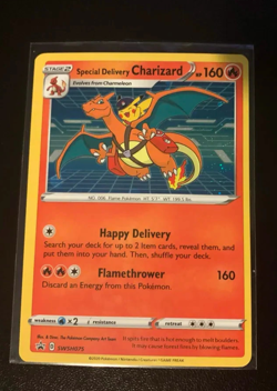 Special Delivery Charizard SWSH075 SWSH SEALED Black Star Promo Card Holo UK NM - Image 1