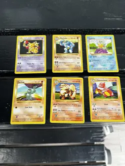Pokemon TCG Base Set shadowless Lot Wizards 6 Cards - Image 1