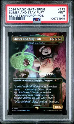 2024 MTG SECRET LAIR DROP FOIL #872 SLIMER AND STAY PUFT PSA 9 - Image 1