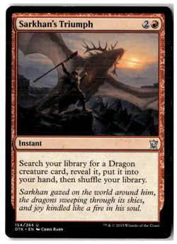 MTG Sarkhan's Triumph - Dragons of Tarkir Moderately Played English - Image 1