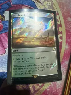 Brushland (Surge Foil) #377 (LP) Final Fantasy FIC Magic MTG - Image 1