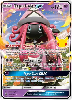 Tapu Lele GX 060/145 Holo Rare Classic GX Celebrations 25th Pokemon Cards - Image 1