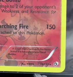 Pokemon Charizard 19/113 Legendary Treasures Holo Rare Stage 2 2013 TOKIYA NM - Image 5