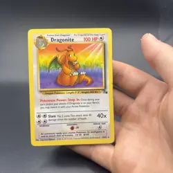POKEMON FOSSIL DRAGONITE 19/62 RARE NON HOLO LP - Image 1