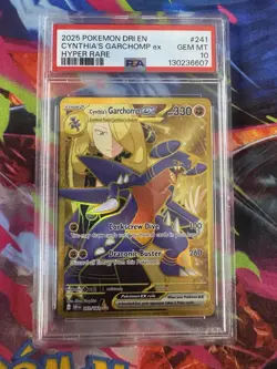 Pokemon TCG Cynthia's Garchomp ex 241/182 Destined Rivals Hyper Rare Holo PSA 10 - Image 1