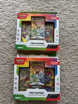 Pokemon TCG First Partner Illustration Collection Box Series 1 (LOT OF 2 SEALED) - Image 1
