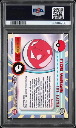 2000 Topps Chrome Pokemon T.V. Voltorb #100 PSA 5 - Image 2