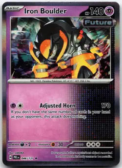 IRON BOULDER 046/131 HOLO RARE SV: PRISMATIC EVOLUTIONS POKEMON HOLO NM - Image 1