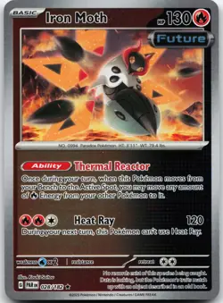 IRON MOTH 028/182 RARE PARADOX RIFT POKEMON REVERSE HOLO NM - Image 1