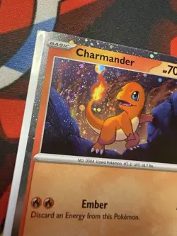 Pokemon Charmander Fart Swirl 🌀 Cosmo Holo 047 Black Star Promo Rare 151 NM - Image 1
