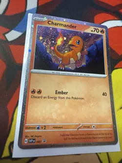 Pokemon Charmander Fart Swirl 🌀 Cosmo Holo 047 Black Star Promo Rare 151 NM - Image 3