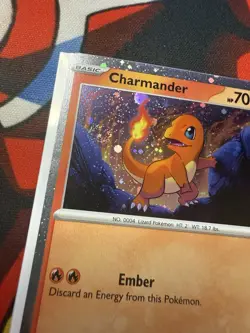 Pokemon Charmander Fart Swirl 🌀 Cosmo Holo 047 Black Star Promo Rare 151 NM - Image 4
