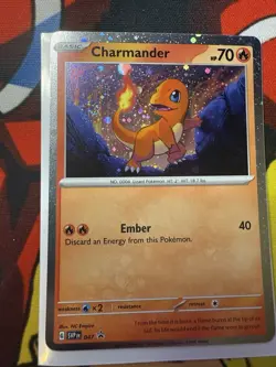 Pokemon Charmander Fart Swirl 🌀 Cosmo Holo 047 Black Star Promo Rare 151 NM - Image 5