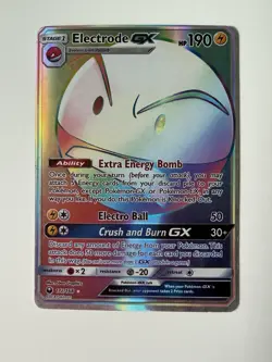 Pokemon TCG Electrode GX Full Art Holo 172/168 Celestial Storm - Image 1