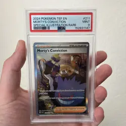 Pokemon 2024 TCG SV05 Morty's Conviction 211/162 Illus Rare Holo PSA 9 - Image 1
