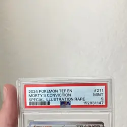 Pokemon 2024 TCG SV05 Morty's Conviction 211/162 Illus Rare Holo PSA 9 - Image 3