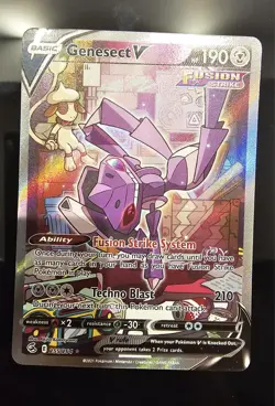Pokemon TCG Genesect V 255/264 Swsh08: Fusion Strike Ultra Rare Full Art - LP - Image 1