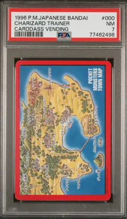 1996 Pokemon Jap.Bandai Charizard Trainer - Carddass Vending- PSA 7 -Error Grade - Image 2