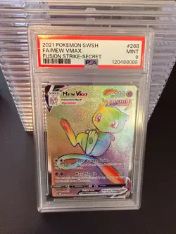 2021 Pokemon Sword & Shield Fusion Strike #268 Mew Vmax PSA 9 - Image 1