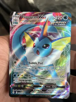 Vaporeon VMAX 030/203 Holo Rare full art Evolving Skies Pokemon TCG NM Near Mint - Image 1
