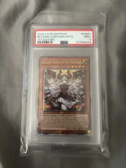 Yugioh Blazing Cartesia Virtuous PSA 9 Quarter Century Secret Rare 1st Ed - Image 2