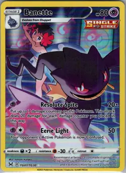 Banette TG07/TG30 SWSH11: Lost Origin Trainer Gallery - Pokemon Card - NM - Image 1
