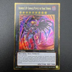 YuGiOh Number C40: Gimmick Puppet of Dark Strings PGLD-EN020 Gold Secret 1st Ed - Image 1