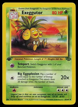 Pokemon Card - Exeggutor Jungle 35/64 1st Edition Uncommon - Image 1