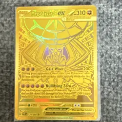 Pokemon Mega Zygarde EX 124/088 Gold Secret Rare Full Art Holo Card - Image 1