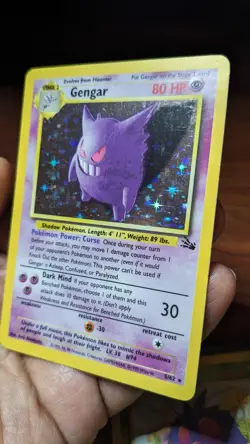 Pokemon Vintage Card Gengar 5/62 Fossil Holo - Image 3