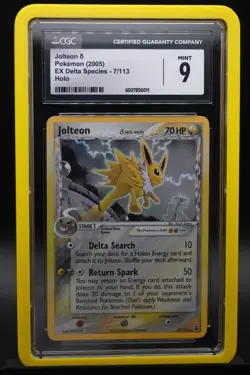 Jolteon 7/113 EX Delta Species English Pokemon Card CGC 9 - Image 1