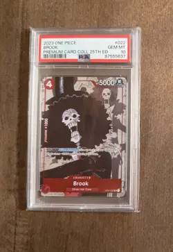 One Piece Brook Premium Card Collection 25th Anniversary ST01 #022 PSA 10 - Image 1