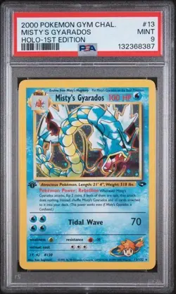 Misty's Gyarados PSA 9 Gym Challenge 1ST EDITION 13/132 Pokemon Card - Image 1