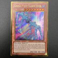 YuGiOh Gimmick Puppet Shadow Feeler PGLD-EN012 Gold Secret Rare 1st Edition NM - Image 1