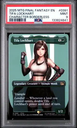 2025 MTG FINAL FANTASY CHARACTER BORDERLESS #0391 TIFA LOCKHART PSA 9 - Image 1