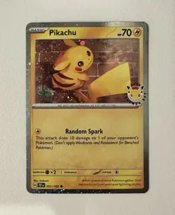 Pokemon Pikachu Promo Stamped Holo Card TEF 051/162 Pokemon Day 2026 English - Image 1