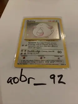 Chansey Pokemon Card Base Set Holo 3/102 - Image 2